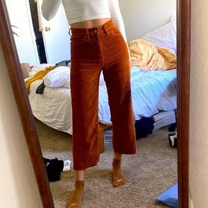 Levi’s ribcage cropped flare corduroy pants